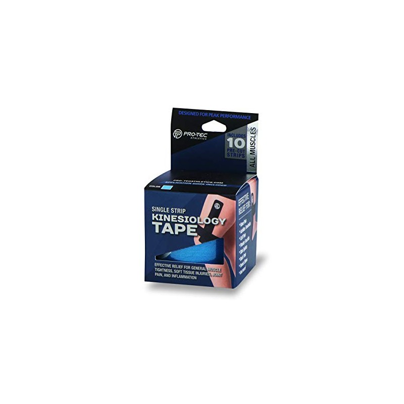Pro-Tec Athletics Pre-Cut Kinesiology Tape-Blue-I Cut roll