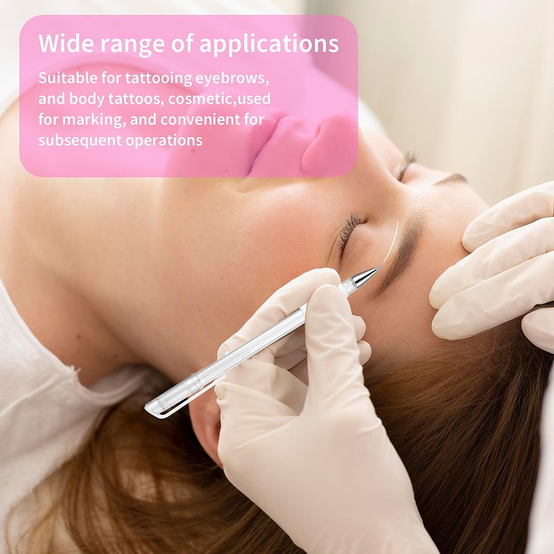 TIESOME Eyebrow Microblading Marker Pen, 2pcs Skin Marker Pen Eyebrow