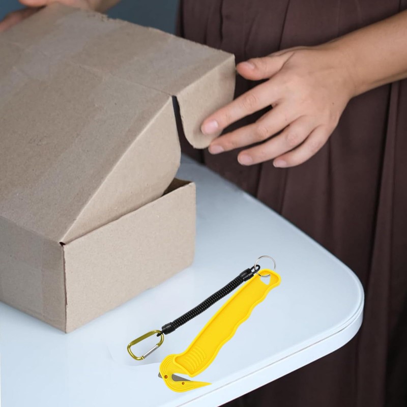Box Opener, 2 Portable Box Openers with 2 Retractable Straps,