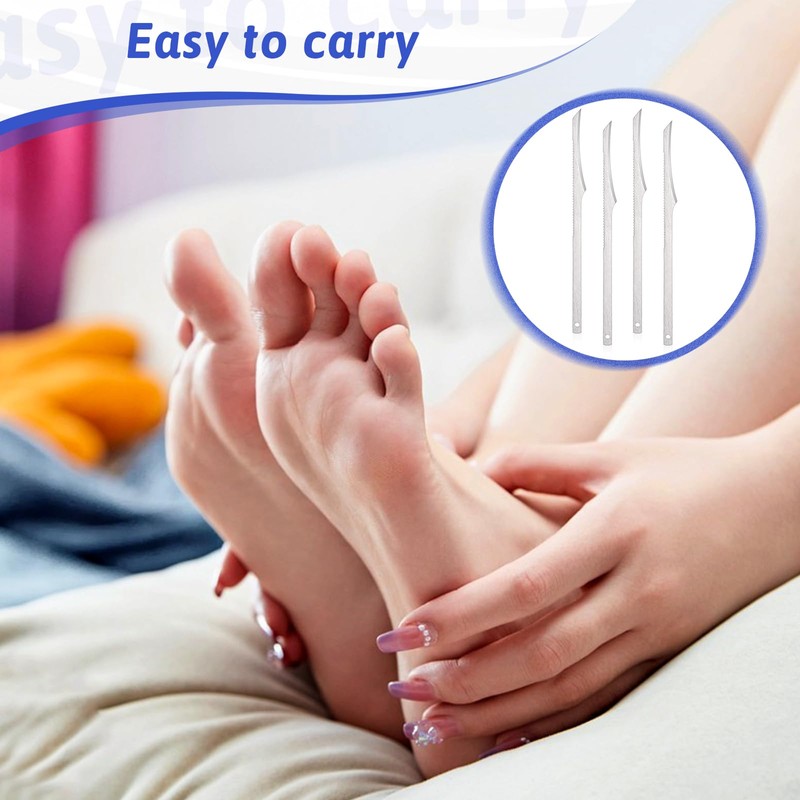 8 PCS Foot Scraper for Dead Skin Callus Removal, Stainless