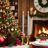 10 Inch Silver Spiral Taper Candles Set for Holiday Decor,