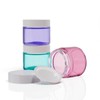 24Pack 2oz Round Colorful Glass Storage Jars with Lids and