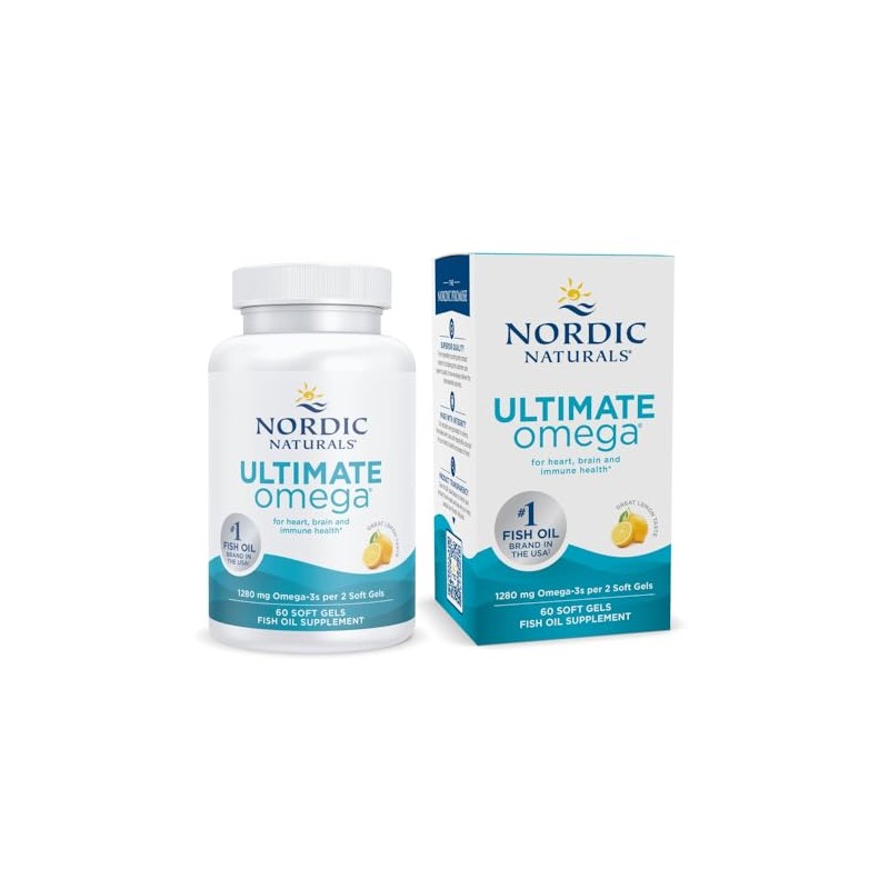 Nordic Naturals Ultimate Omega 1280mg, 60 cápsulas sabor a limón