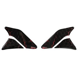 BIKE-label Tankpad Side Tank Motorcycle Honeycomb Red Compatible with Kawasaki 800762