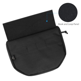 Tactical Dump Pouch with Hook and Loop for AVS JPC CPC Tactical Vest Utility Bag Dangler Bag (Black)
