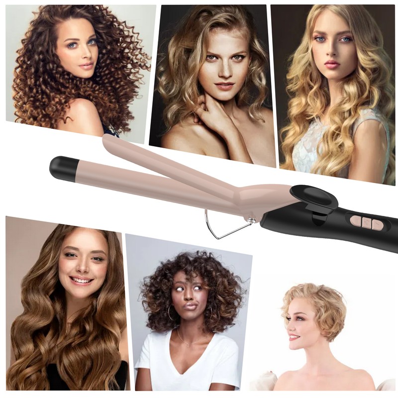Pretfy Curling Tongs, 19mm Hair Curler Small Curling Iron Adjustable
