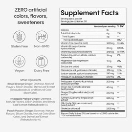Hydralyte Mezcla de electrolitos y apoyo hepático con cardo mariano, cúrcuma, jengibre, tuna y extracto de té verde formulada para una rehidratación rápida (variedad de sabores,