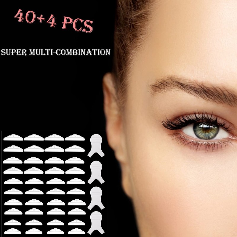 44 Piece Lash Lift Rods,Silicone Eyelash Perming Curler Makeup Tools,5