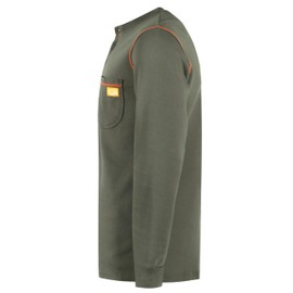 Titicaca FR Pocket Henley 7OZ 100% Cotton Flame Resistant Henley Style Gray Long Sleeve T-Shirts