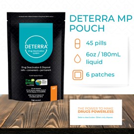 Deterra-MP - Drug Deactivation and Medication Disposal System - Safe Medication, Pill, and Liquid Destroyer - Plant-Based Medium Stand-Up Pouch (3-Pack)