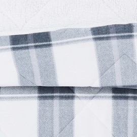 CANNON - Twin/Twin XL Blanket - Cozy Teddy Plaid Collection - Blue/Cream BK4314BCTX-4500