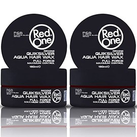 RedOne Aquatic Hair Wax Grey 150 ml | Edge Control | Ultra Hold | Hair Wax for Men and Women | Watermelon Fragrance | Maximum Control - Pack of 2