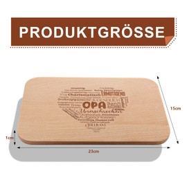Set of 2 Gift Ideas for Grandma and Grandpa with Engraving – Wooden Breakfast Board as Christmas Gifts – Compliments of Love