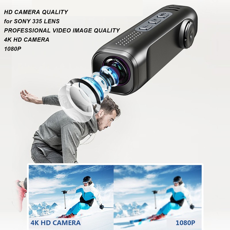 4K HD Head Mounted Action Camera WiFi Mini Wearable Video