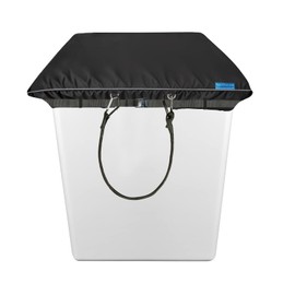 VeyoStories Bucket Truck Cover, Bucket Truck Accessories, Easy to use, Tear-resistant, with Elasticated Cord Buckle, Fits 1 Man Vinyl Bucket, Edge to Edge. (Cover Only) (Black, 28" x 28" x 6")