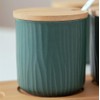 OnePine Set of 2 Sugar Bowl, Ceramic Spice Jar Condiment