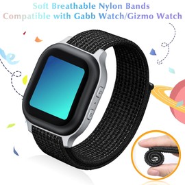Kuaguozhe 3 Pack Replacement Nylon Bands Compatible with Gabb Watch 3e 3 2 1/ Gizmo Watch 3 2 1/Cosmo JrTrack Watch, Hook & Loop Design Easy to Put On & Off, Breathable & Washable