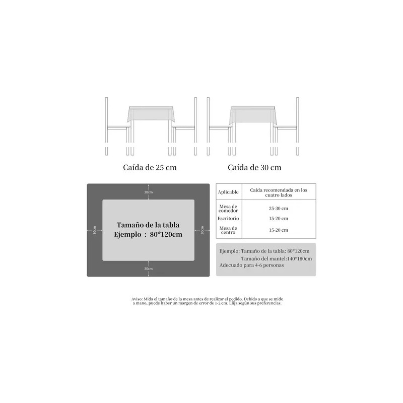 Mantel Para Mesa Rectangular Decoracion Comedor 1.41.8m