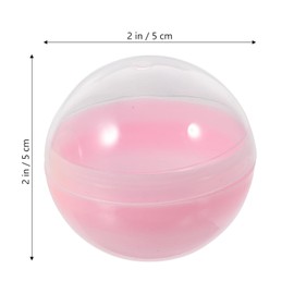 BESPORTBLE 50 capsule rotonde ricaricabili, palline di plastica colorate per macchine automatiche, palline giocattolo fai da te per feste dei bambini, diametro 50 mm, colori trasparenti