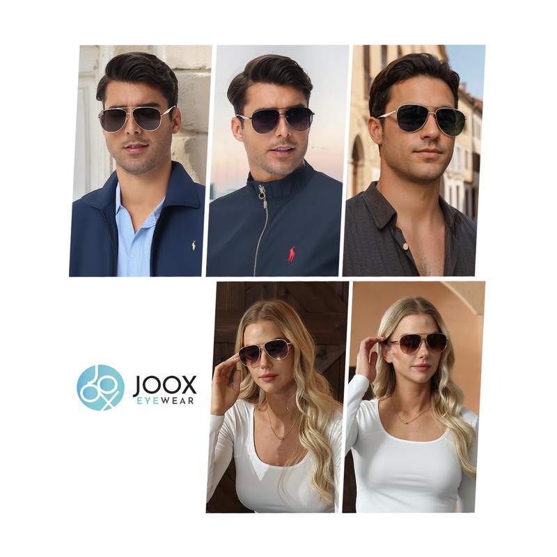 JOOX Large Aviator Sunglasses for Men and Women, UV400 Protection