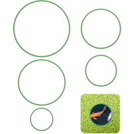 5 Pieces Fish Tank Feeder Ring, 5 Sizes Floating Feeder Ring for Aquarium Plants, Coral and Fish for Aquariums, Round Floating Aquarium Ring for Goldfish, Turtles, Feeding Feeder