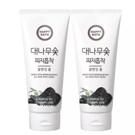 Happy Bath 해피바스 대나무숯 피지흡착 클렌징 폼 200g x 2개 Happy Bath Bamboo Charcoal Oil Absorbing Cleansing Foam 200g x 2