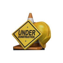 Advanced Graphics Under Construction Sign Life Size Cardboard Cutout Standup