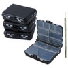SUPERFINDINGS 4Pcs Fishing Tackle Box Organizer Multi-Compartment Fishing Tackle Box