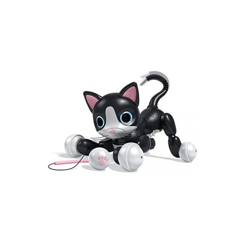 Zoomer Robot Kitty Whiskers Cat Pink Black USB power charger