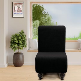 TIANSHU Sofa Cover, 1 Seat, Armless, Chair Cover, Solid, Vertical and Horizontal Elasticity, Stretchable, Fit Type, Anti-Slip, Soft, Elastic Material, Good Stretchability, Four Seasons, Super