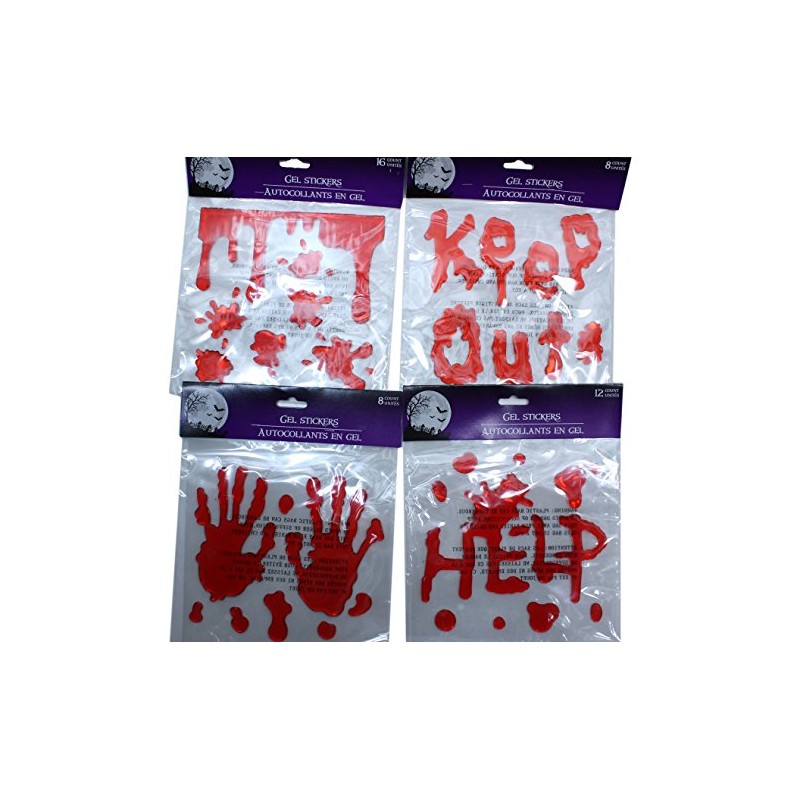 Bundle of 4 Items Bloody Hand Dripping Spatter Help Keep