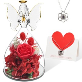 GIFTASTIC Rose in Angel Figurines Gift Sets for Graduation Appreciation Retirement