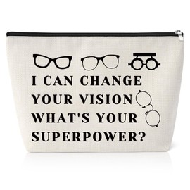 Optometrist Gifts for Women Cosmetic Bag Funny Eye Doctor Gifts Vision Therapy Gifts Zipper Pouch Ophthalmology Technician Presents Birthday Retirement Gifts for Ophthalmologist Toiletry Bag