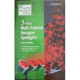 Home Accents 3-Piece Multi-Colored Hexagon Spotlights