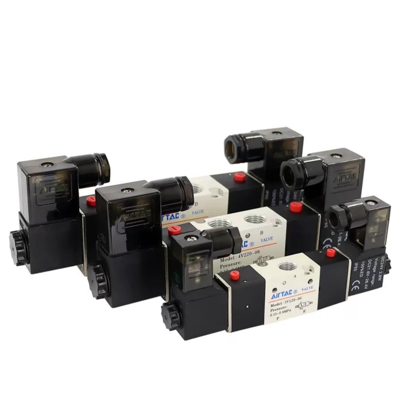 Solenoid Valve AirTAC 4V220-08 DC12V 1/4"PT Double Solenoid 5/2 way