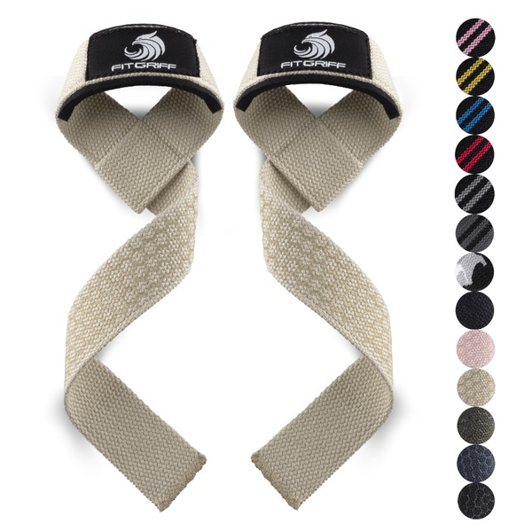 Fitgriff® Lifting Wrist Straps for Weightlifting, Gym, Deadlift, Workout (Made