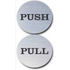 Yuktha Eternals 2" Inch Round Push Pull Door Signs (Brushed