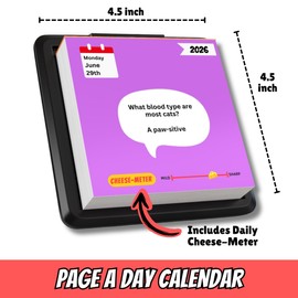 Dad Joke Desk Calendar 2026 - Funny Gifts for Dad, Page a Day Desk Calendar with 365 Daily Dad Jokes, White Elephant Gifts, Fathers Day Dad Gifts, Gifts for Men, Stocking Stuffers, Dad Christmas Gifts