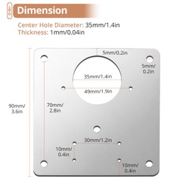 Kamtop Cabinet Hinge Repair Plates - 10 Pcs Kitchen Cupboard Hinge Repair Brackets with Holes, Stainless Steel Repair Brackets with 50 Screws Flat Fixing Brace Bracket for Furniture Wardrobe Door