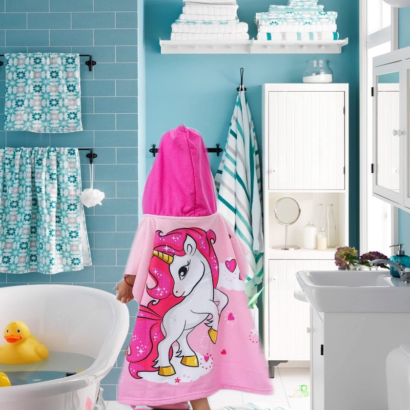 Spldsun Bath Poncho with Hood Child, Bath Towels Beach Towels