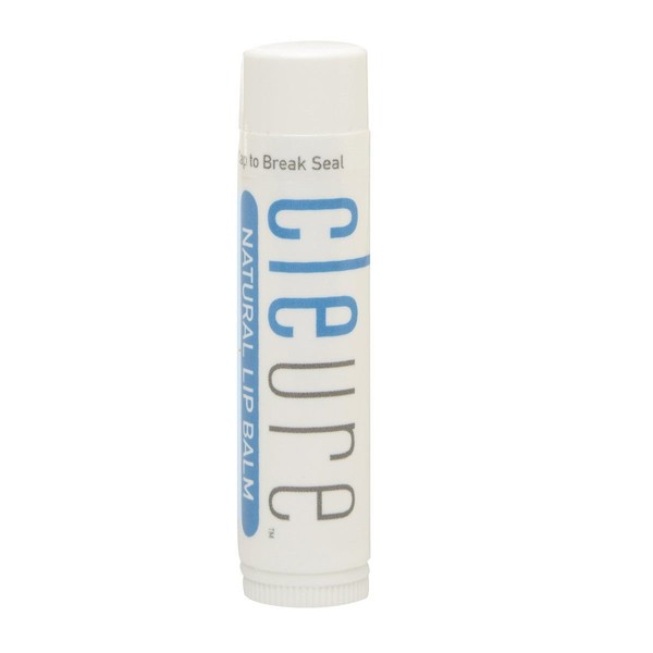 Cleure Organic All Natural Lip Balm - Paraben Free, Fragrance Free, Flavor Free, & Petroleum Free SPF Lip Balm & Hydrating Lip Butter (.15 oz, 1 tube)