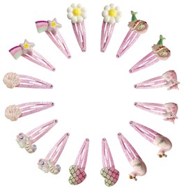 AYNKH 16 Pcs Unicorn Hair Clips,Cute Unicorn Hair Barrettes Cartoon Hairpins Sparkling for Kids Girls Children