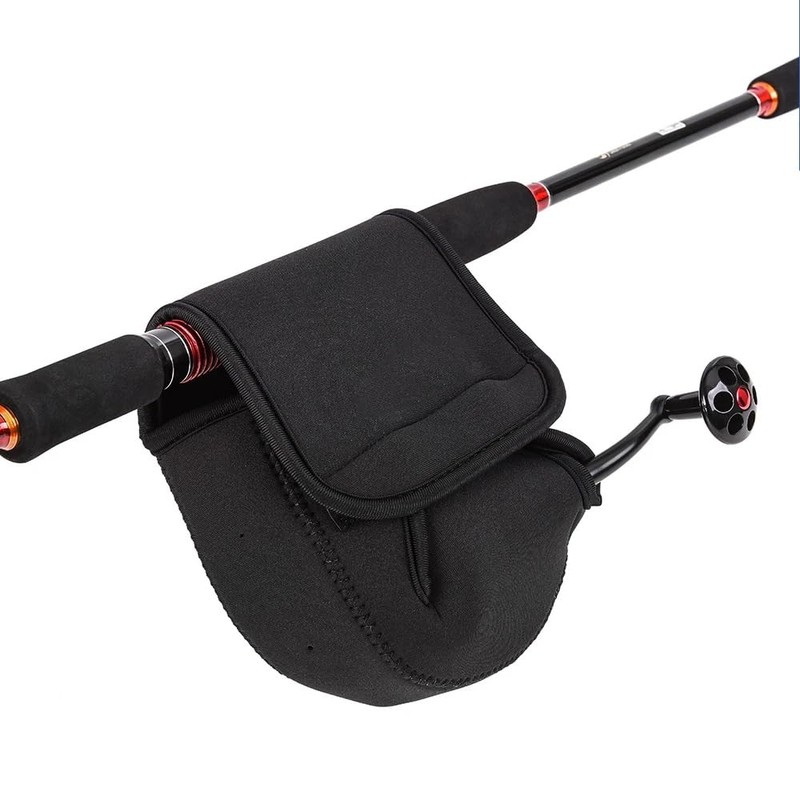 2xPortable Fishing Reel Bag Waterproof Neoprene Case Cover for Spinning