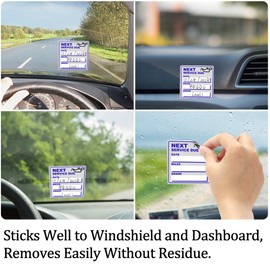 for Oil Change Stickers Vinyl 300 Pcs 2”x 2” Service Black Stickers, Next Service Due Reminder Sticker Labels, Easy to Write on, Easy to Peel with No Residue (Blue)