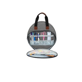 Yarn Bag, Yarn Organiser, Storage Bag, Wool Knitting Bag, Storage Bag for Yarns, Takeaway Projects, Craft Bag for Crocheting, Embroidery Sewing Bags for Knitting Accessories & Crochet Projects, gray