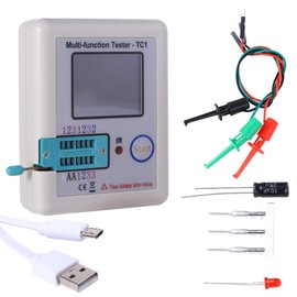 Leadigol Multi-Function Tester Colorful Display Pocketable Backlight Transistor Resistor Test Meter Auto Diode Triode Capacitor 1.8?TFT LCR-TC1 LCD Capacitor Resistor Test Resistor Transistor