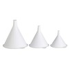 Dexam 17840980 Set of 3 Plastic funnels, White