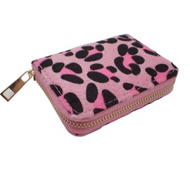 Topkids Accessories Fashion Coin Purse Women's Wallet Zip Purses Cute Money Credit Card Coin Holder Holiday Rave Festival Party Travel Accessories Money Pouch (Leopard Animal Print Pink)