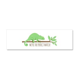 CafePress Chameleon Lizard Perfect Match Love Car Magnet 10 10" x 3", Bumper Magnet