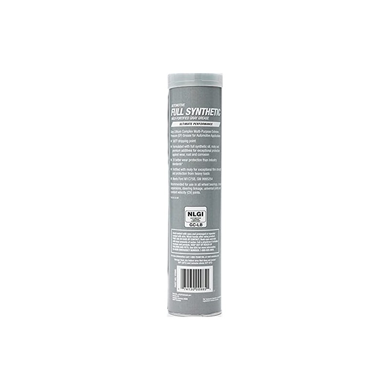 Valvoline Moly-Fortified Gray Full Synthetic Grease 14.1 OZ Cartridge, Case